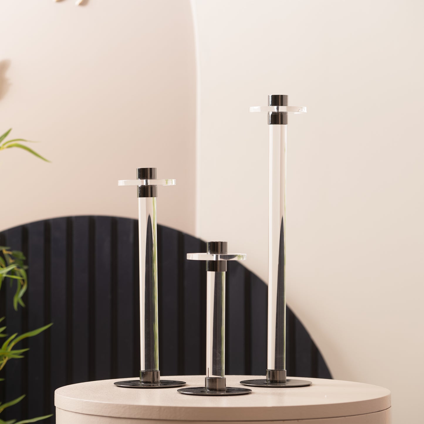 Candle Holder The Touch of Suave - Acrylic Candle Holders (Set of 3)