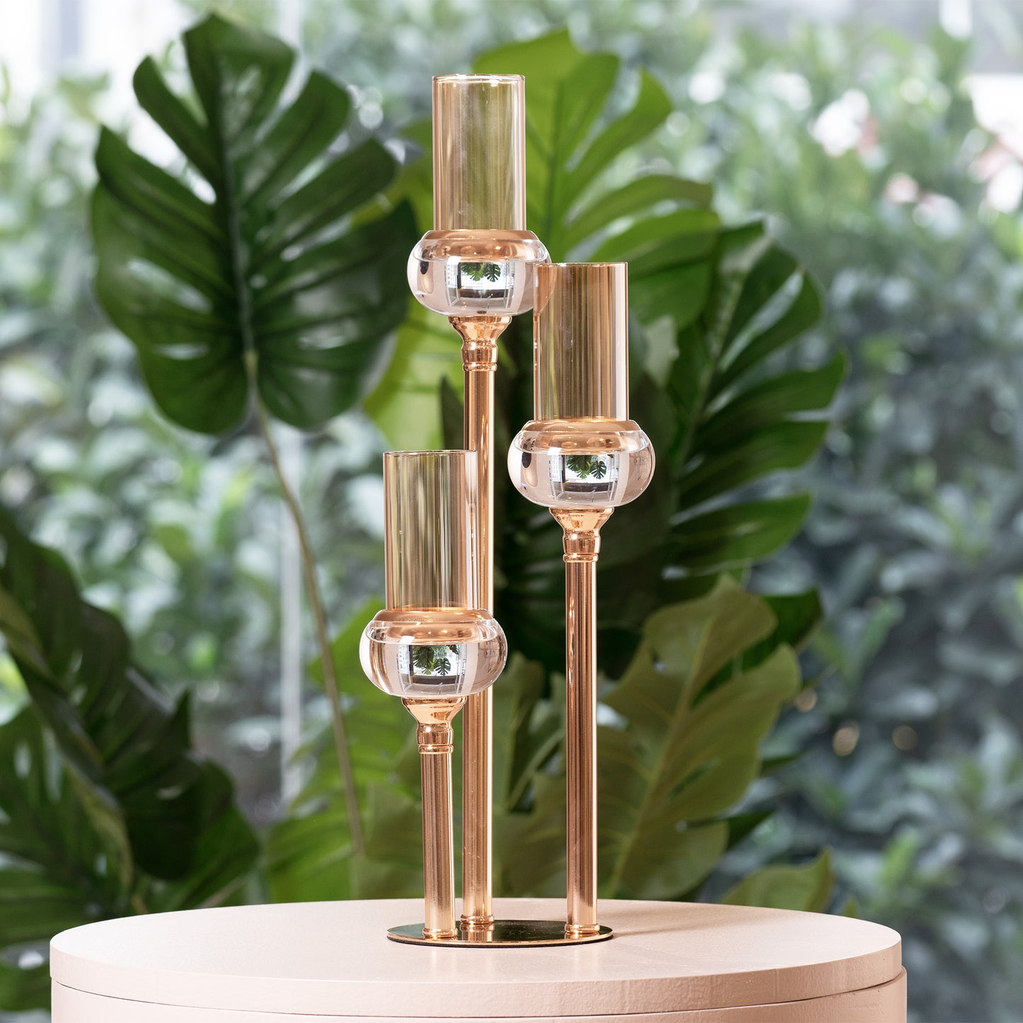 The Gracious Illuminator - Metal & Glass Candle Holder