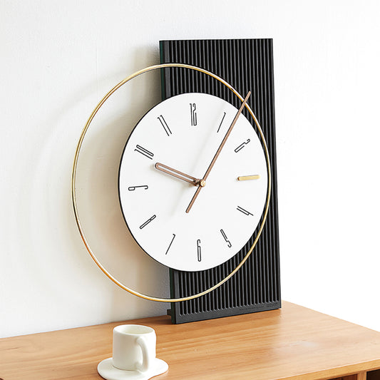 Wall Clocks The Bold Asymmetry Luxe Wall Clock - Style 1 - Black