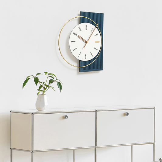 Wall Clocks The Bold Asymmetry Luxe Wall Clock - Style 1 - Blue
