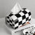 Dreaming in Patterns - Checkerboard Style Ceramic Tissue Box