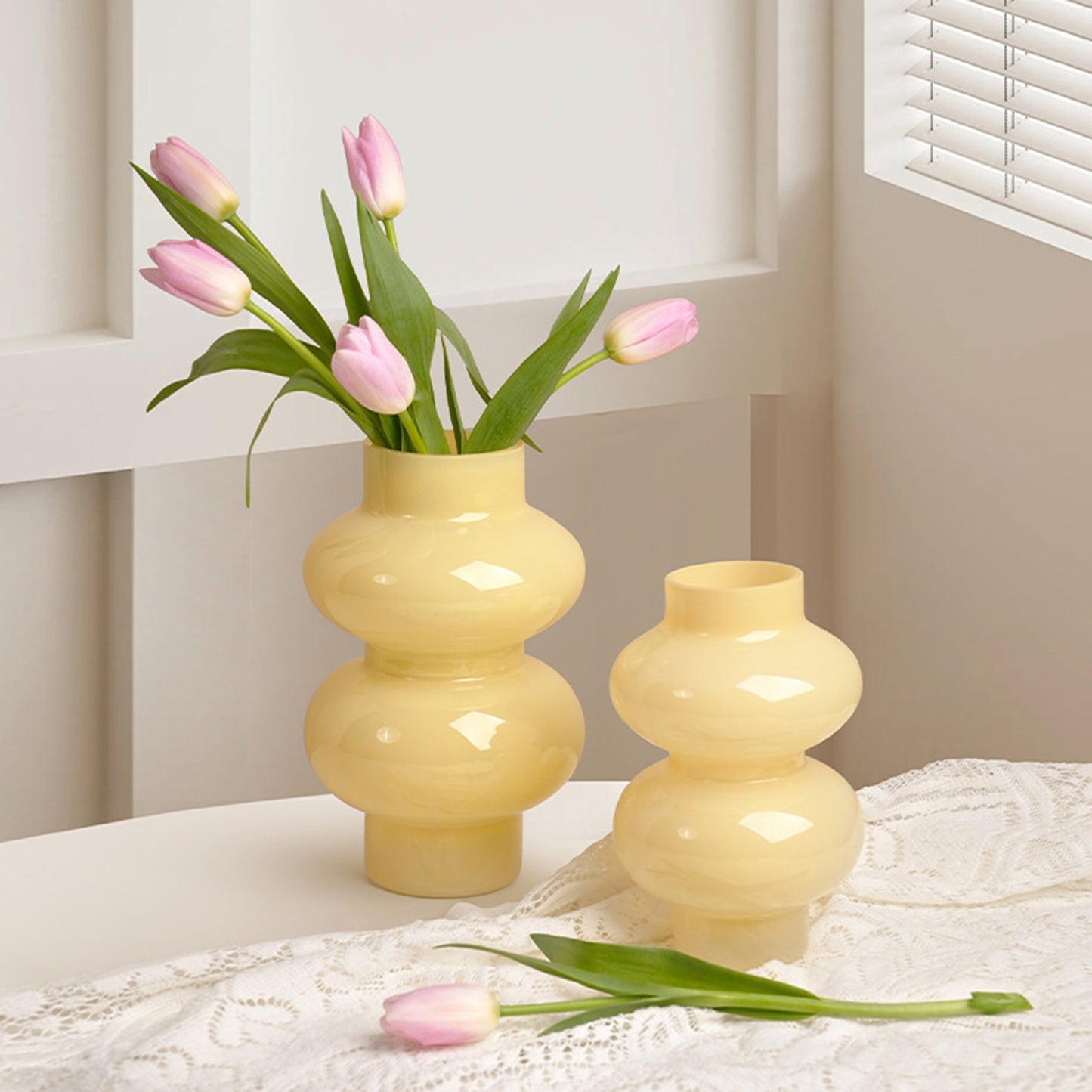 Solenne - Yellow Glass Vases
