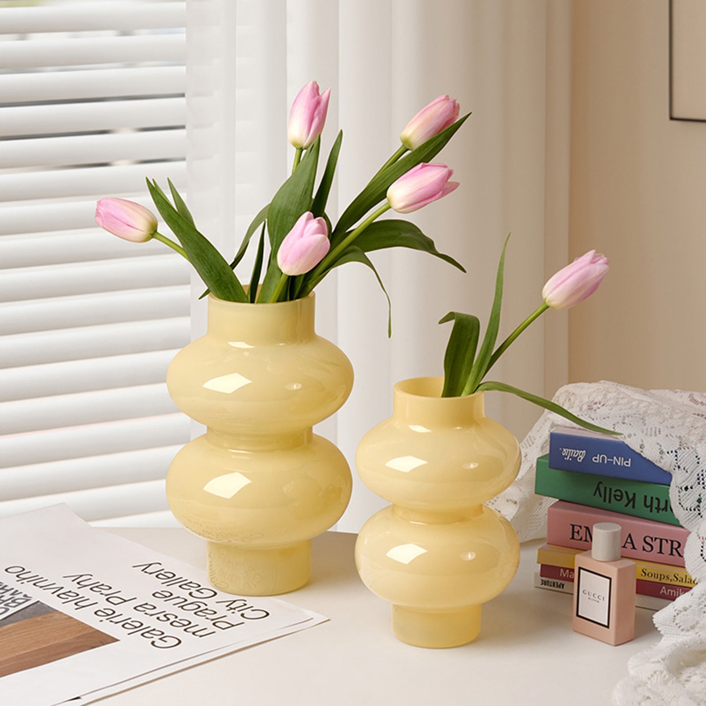 Solenne - Yellow Glass Vases