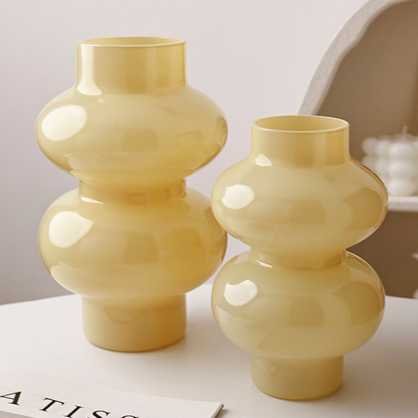 Solenne - Yellow Glass Vases