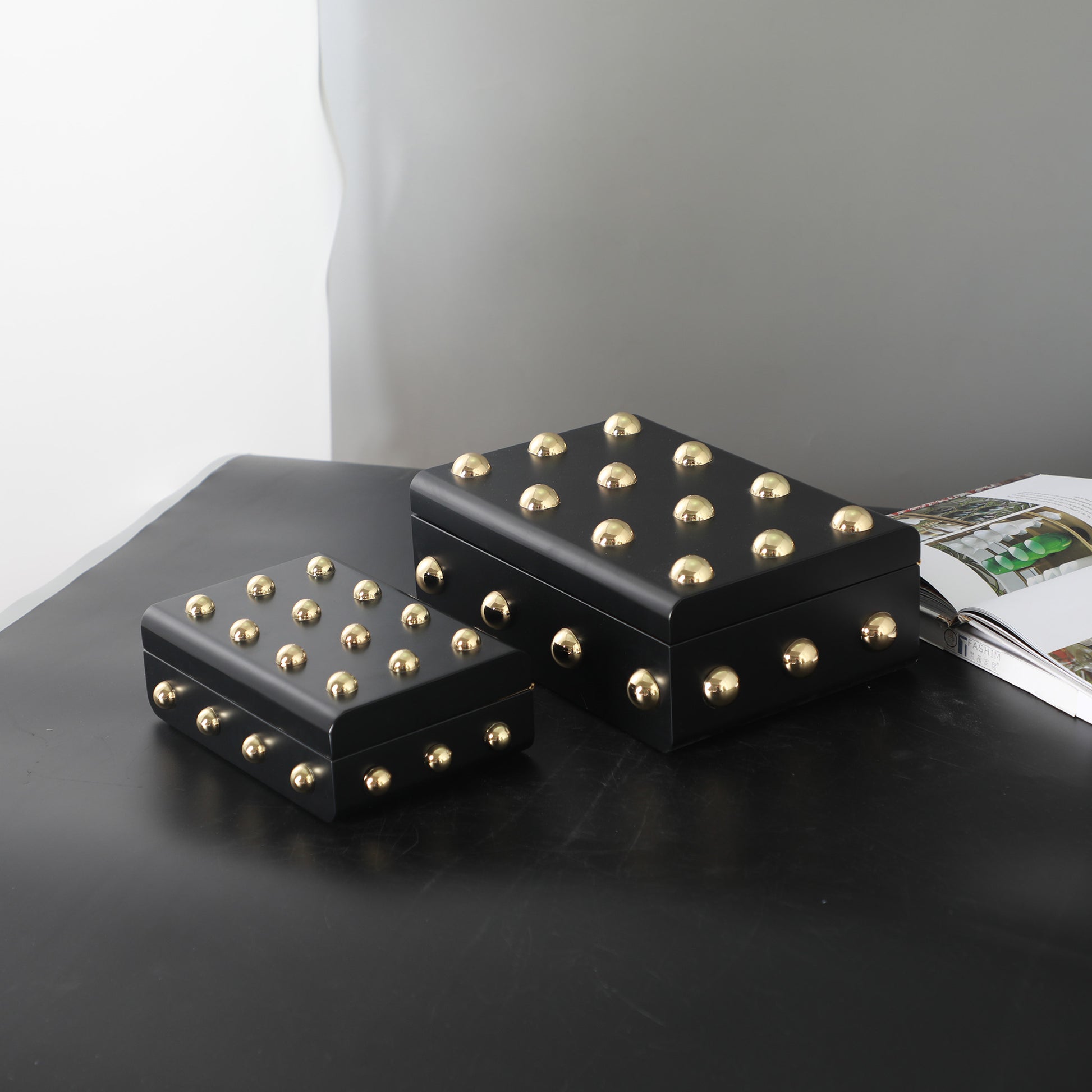 Storage Box Midas Touch Keepsakes: MDF & Zinc Alloy Jewellery & Decorative Storage Boxes - (Black)