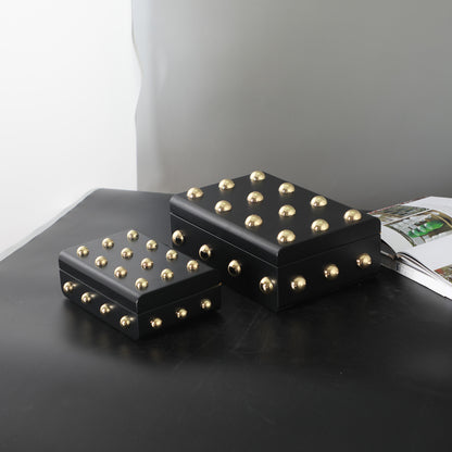Storage Box Midas Touch Keepsakes: MDF & Zinc Alloy Jewellery & Decorative Storage Boxes - (Black)