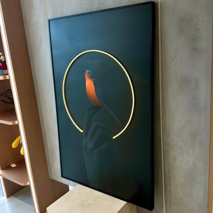 The Sacred Bond - Bird themed LED Wall Art ~ 4 ft x 3 ft