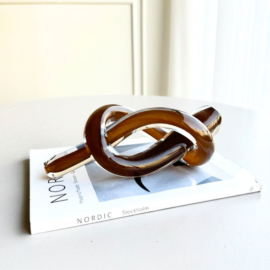Infinity - Brown Glass Knot Showpiece