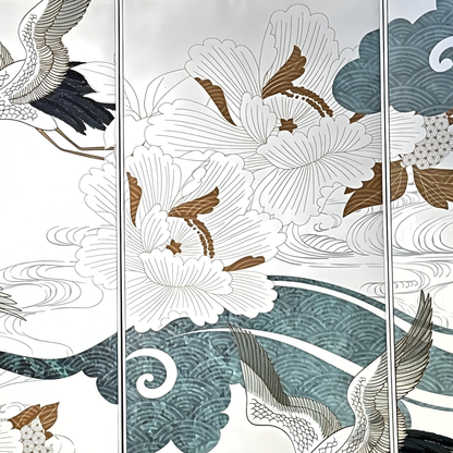 Skybound - Nature-inspired Embroidered Wall Art (Set of 4) ~ 7.5 ft x 4 ft