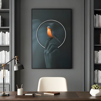 The Sacred Bond - Bird themed LED Wall Art ~ 4 ft x 3 ft