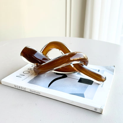 Infinity - Brown Glass Knot Showpiece