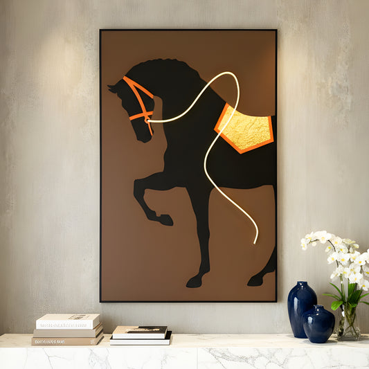 Triumph - Horse themed LED Wall Art ~ 5 ft x 3.5 ft