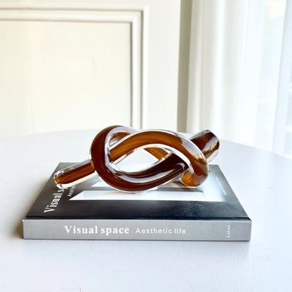 Infinity - Brown Glass Knot Showpiece