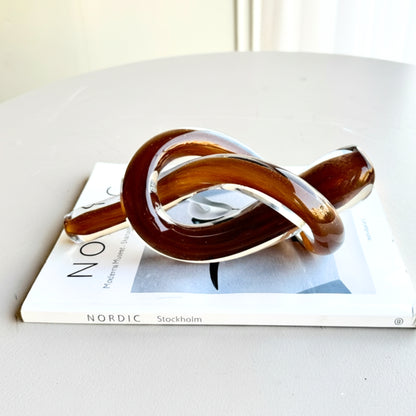 Infinity - Brown Glass Knot Showpiece