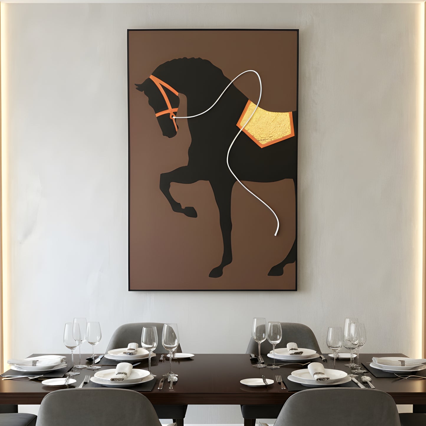 Triumph - Horse themed LED Wall Art ~ 5 ft x 3.5 ft