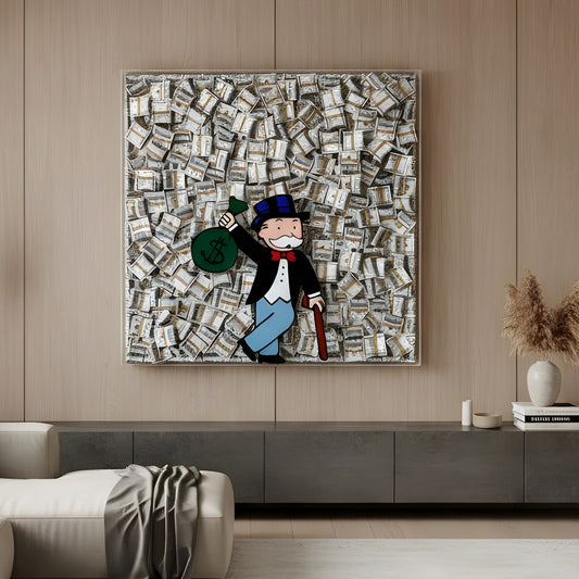 Minted – Replica US Dollars 3D Wall Art with Acrylic Frame ~ 3.5 ft x 3.5 ft