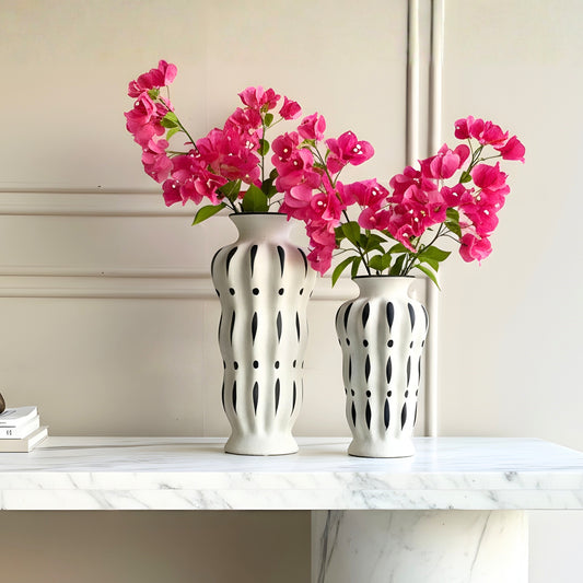 Vista - Black & White Ceramic Vases