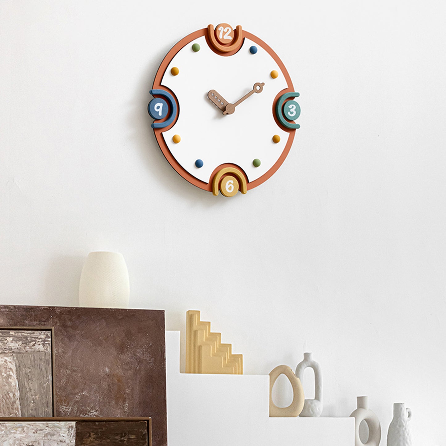 Jellybean - Colourful Wall Clock ~ 1.5 feet Dia