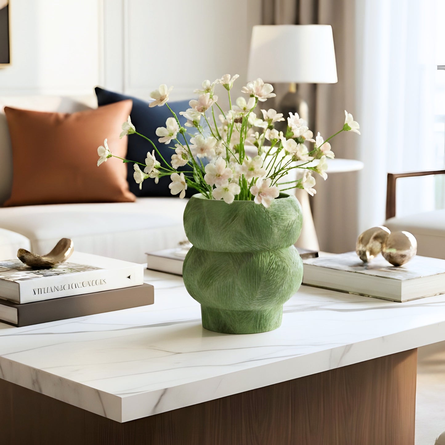 Meadow - Sculptural Green Vase