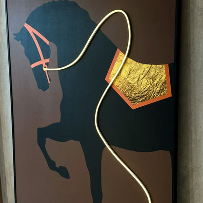 Triumph - Horse themed LED Wall Art ~ 5 ft x 3.5 ft
