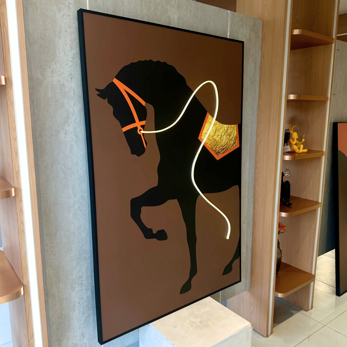 Triumph - Horse themed LED Wall Art ~ 5 ft x 3.5 ft