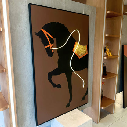 Triumph - Horse themed LED Wall Art ~ 5 ft x 3.5 ft