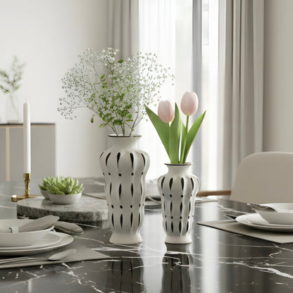 Vista - Black & White Ceramic Vases