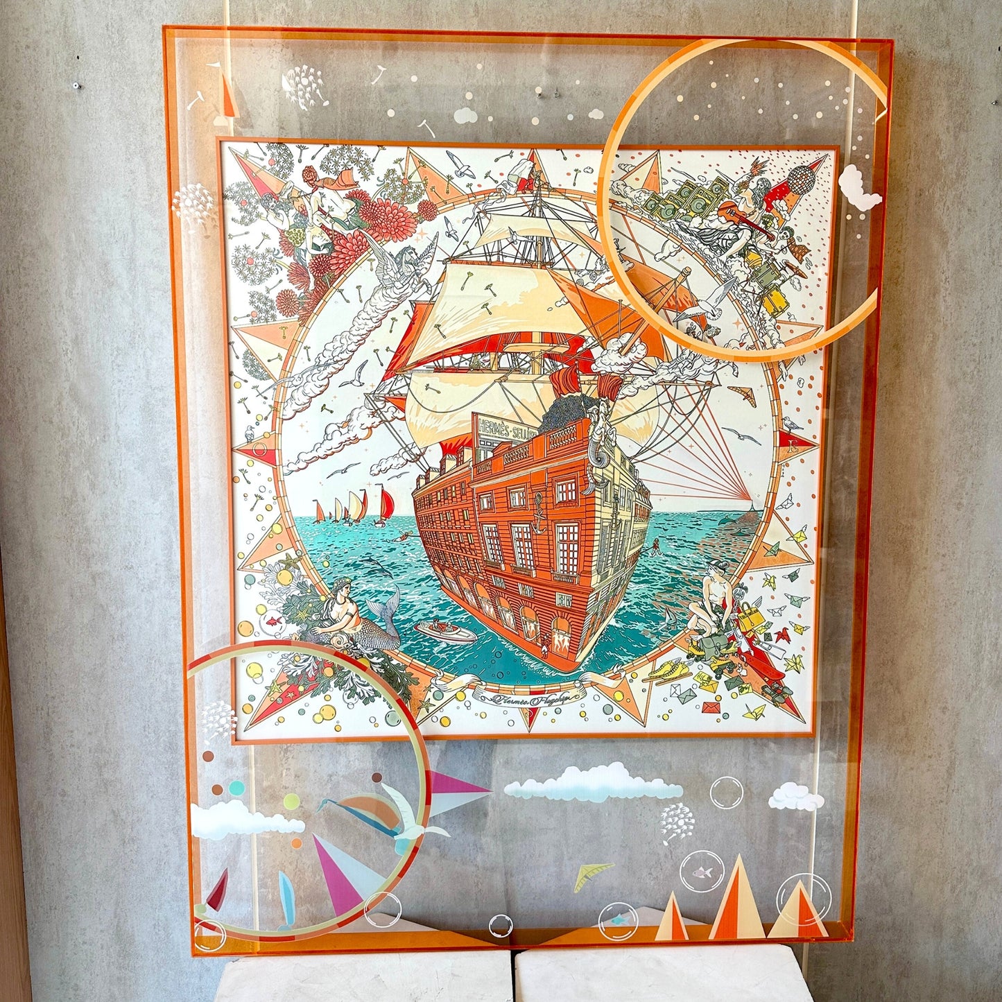 Odyssey – Ship inspired Premium Wall Art with Acrylic Frame ~ 4 ft x 3 ft