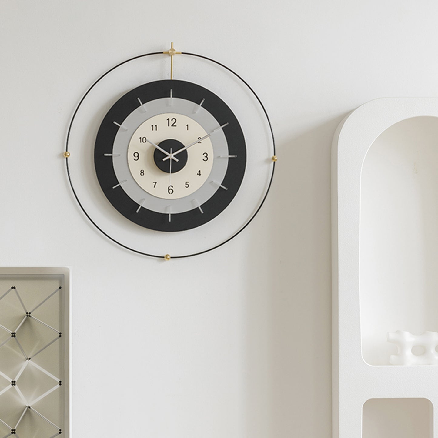 Helio - Designer Circular Wall Clock - Style 2 ~ 2 feet (Dia)