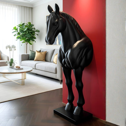 Midnight Majesty - Horse Floor Sculpture ~ 5.5 feet Tall