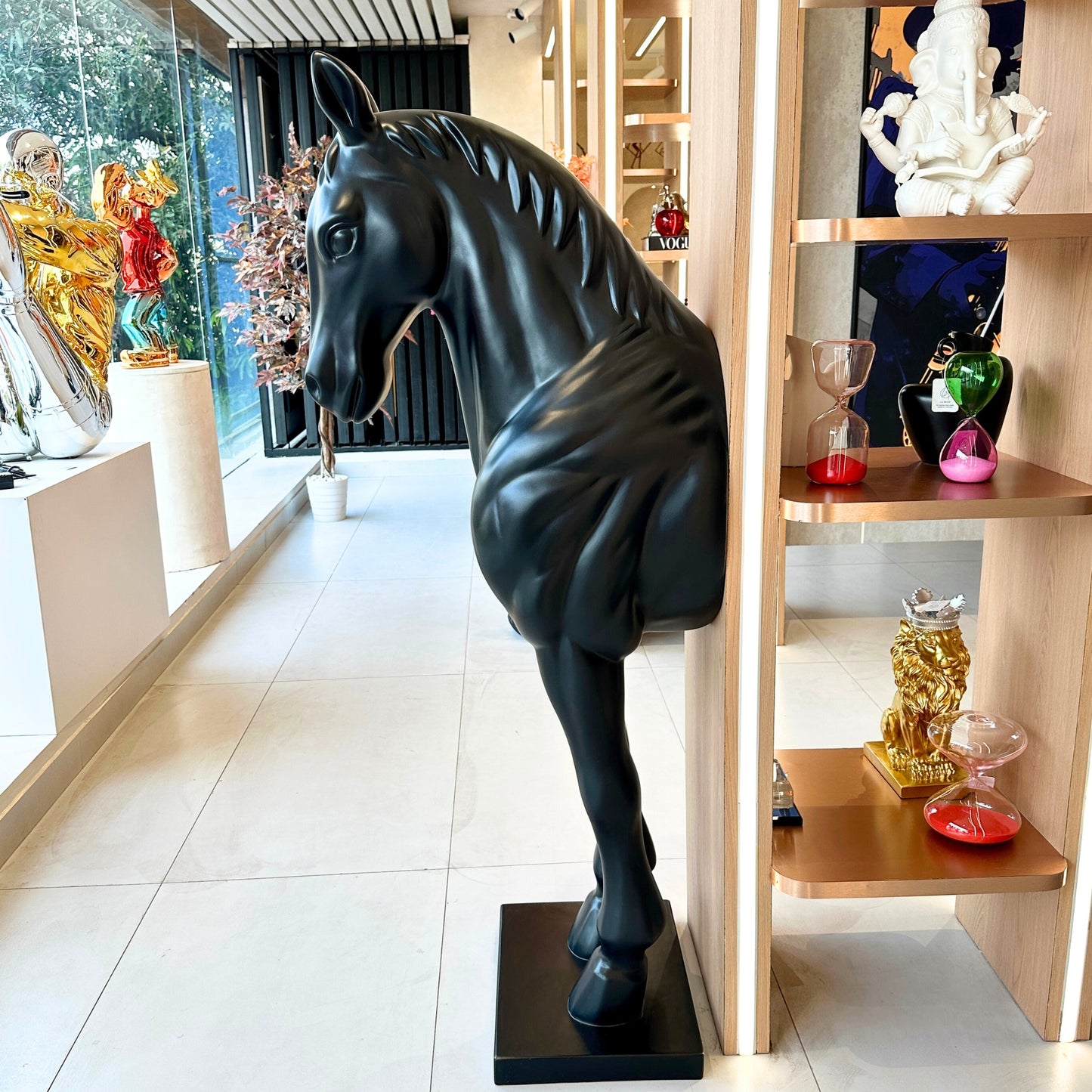 Midnight Majesty - Horse Floor Sculpture ~ 5.5 feet Tall