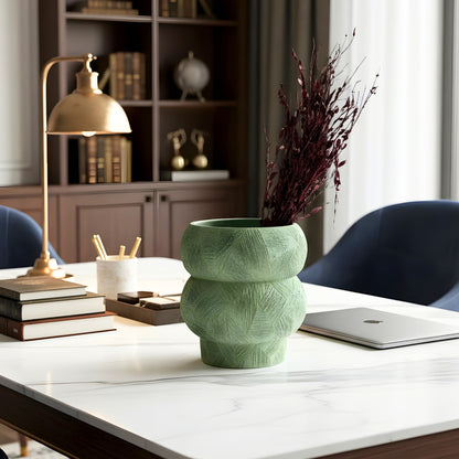 Meadow - Sculptural Green Vase