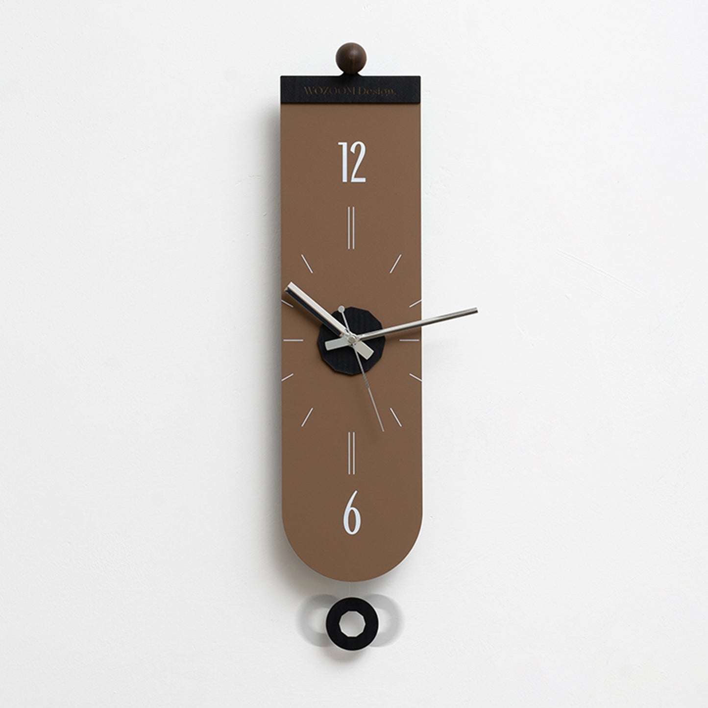 Tempo - Designer Pendulum Wall Clock - Brown