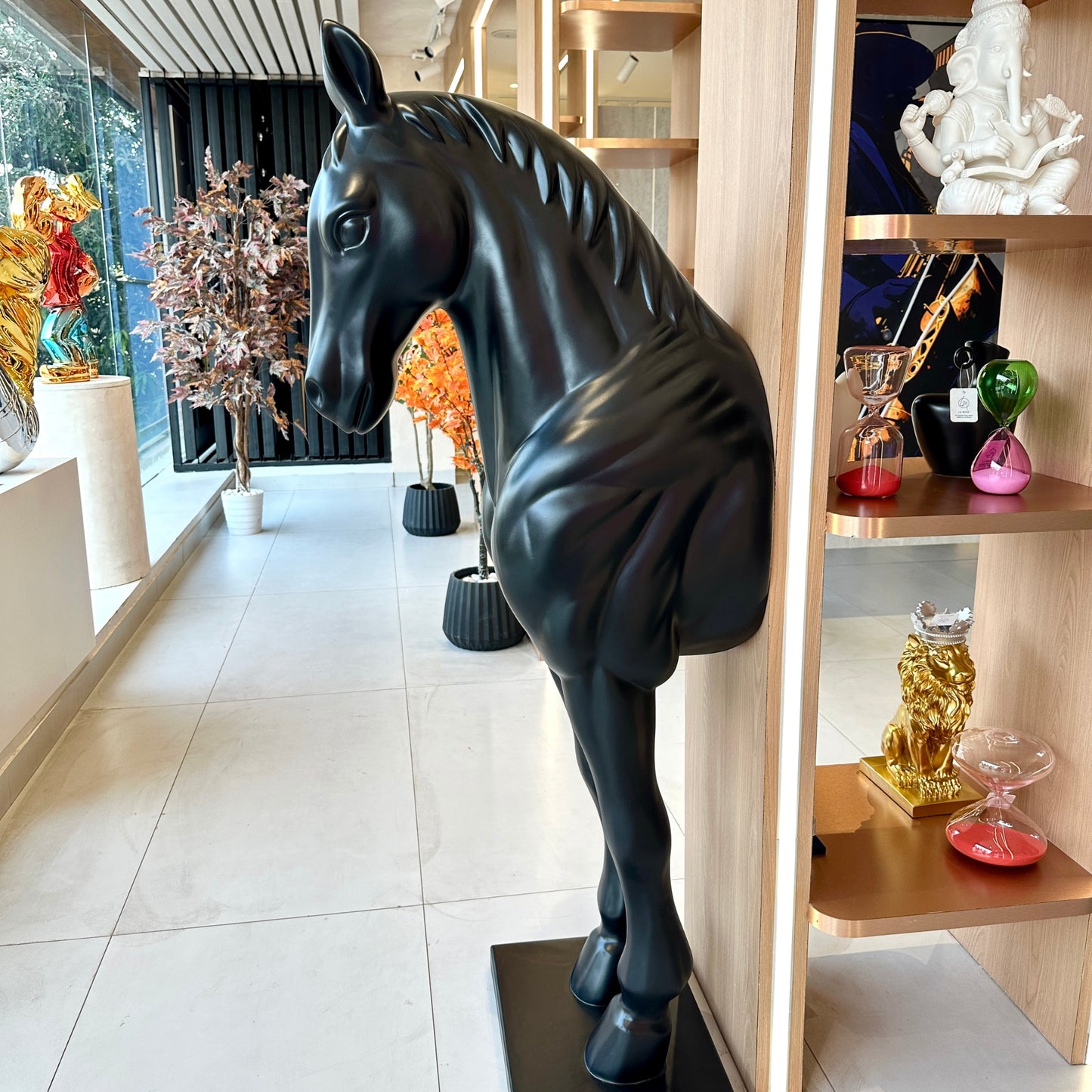 Midnight Majesty - Horse Floor Sculpture ~ 5.5 feet Tall