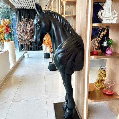Midnight Majesty - Horse Floor Sculpture ~ 5.5 feet Tall