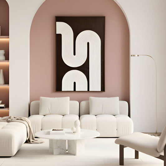 Interlace - Premium Textured Abstract Wall Art - Style 1 ~ 4 ft x 3 ft