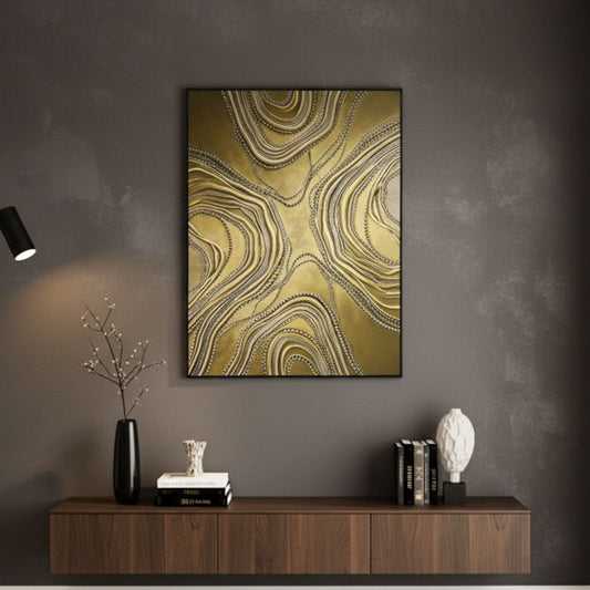 Trace - Premium UV Print Canvas Wall Art - Green ~ 4 ft x 3 ft