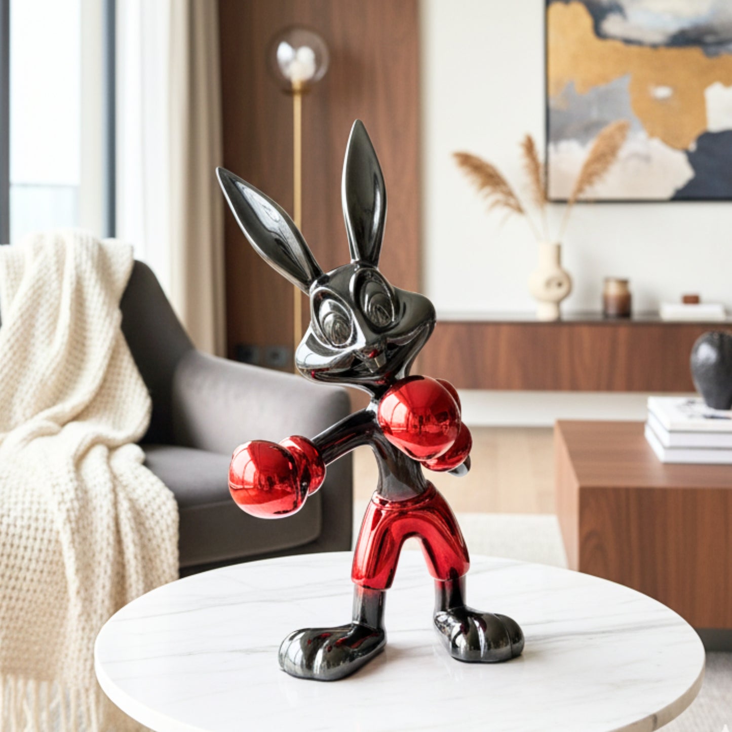 Knockout - Boxing Bunny Showpiece ~ 2 ft Tall