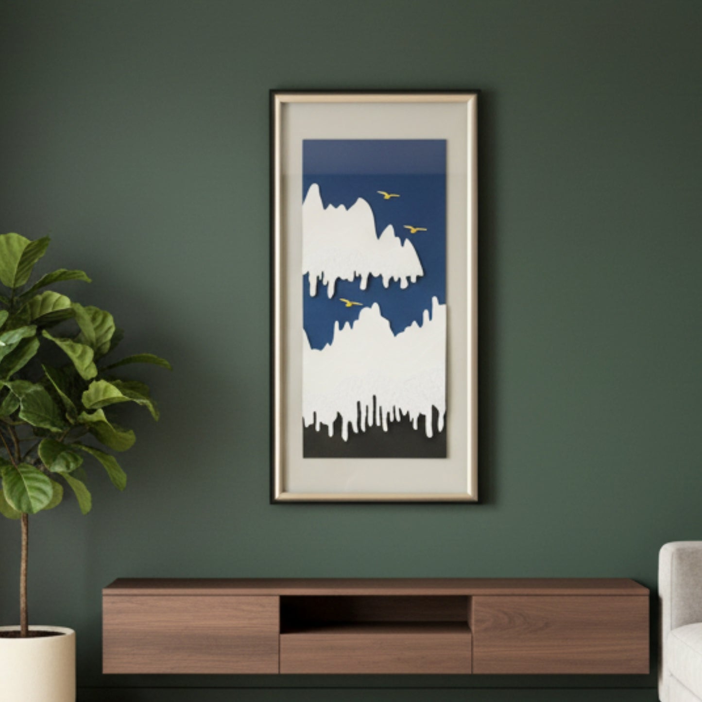 Skyrise - Mountains & Nature Inspired Premium Wall Art ~ 5.5 ft Tall