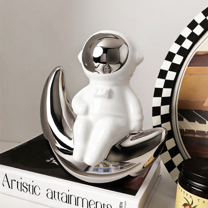 Showpiece The Benevolent Rider of The Space - Ceramic Astronaut Table Showpiece
