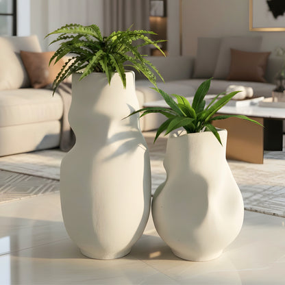 Forma ~ 2.5 ft & 3.5 ft Large Sculptural Plant Pots