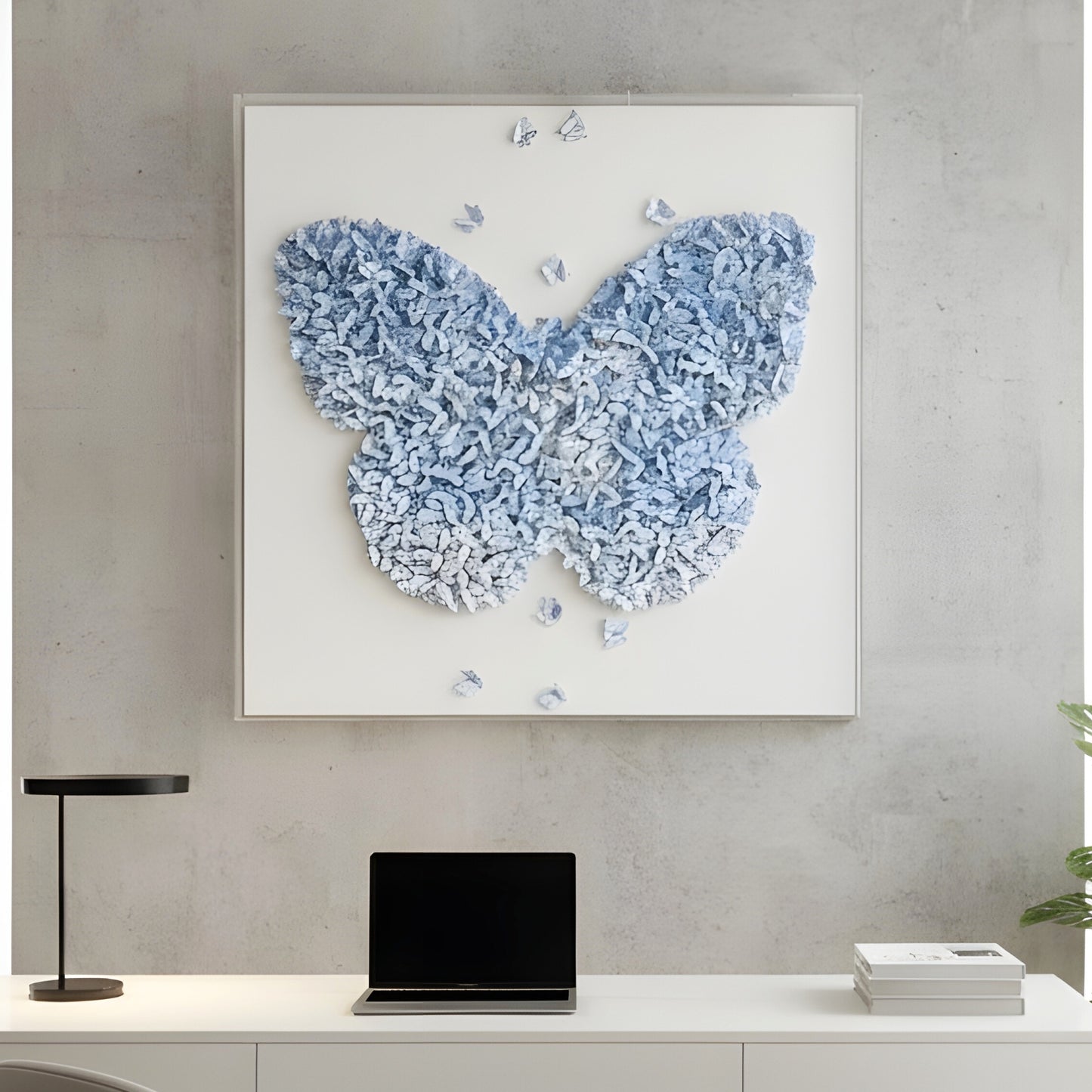 Flutter – Butterfly inspired Premium Wall Art with Acrylic Frame ~ 3.5 ft x 3.5 ft