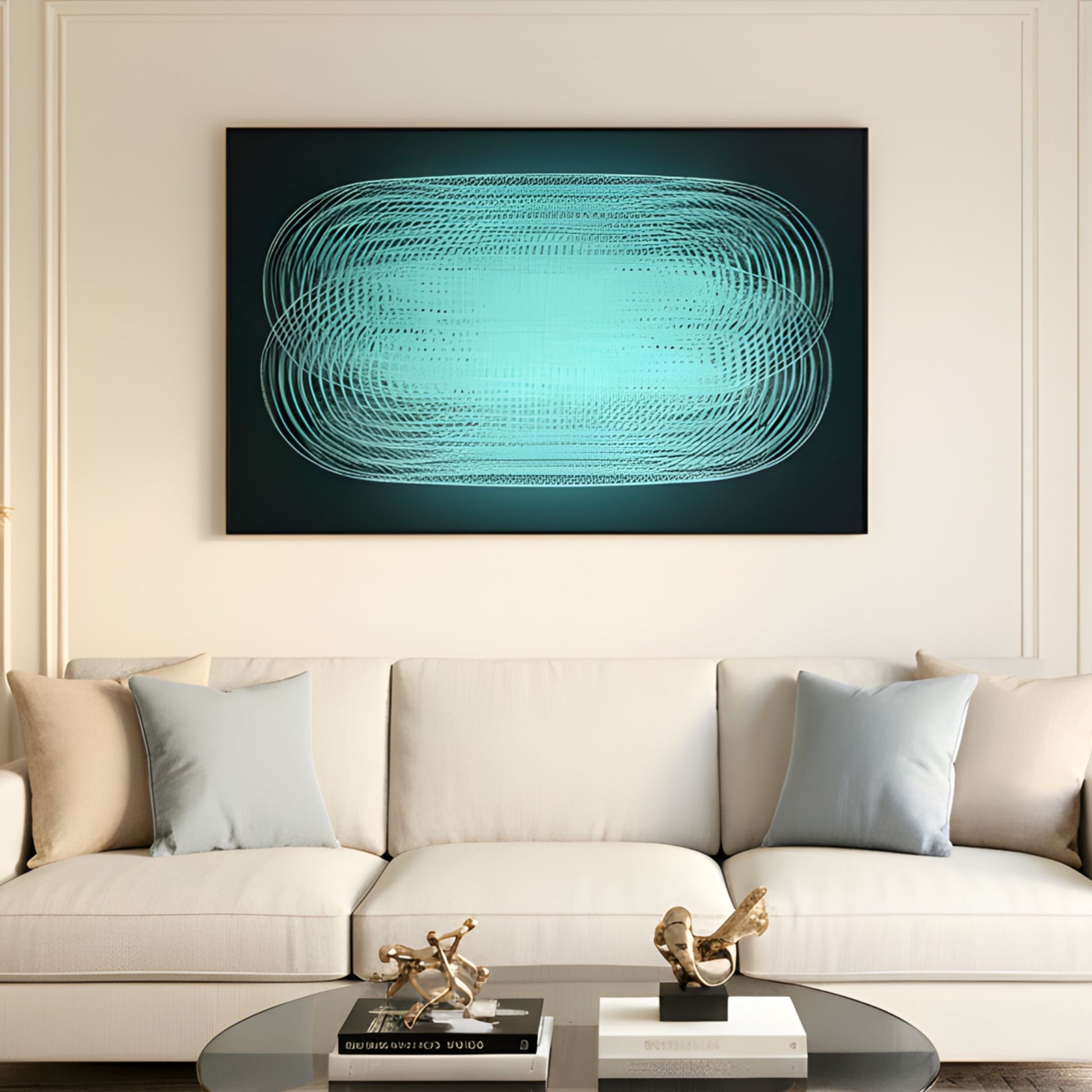 Auralis by La Muse – 4 × 3 ft Abstract UV Print Canvas Wall Art for Living Room & Office