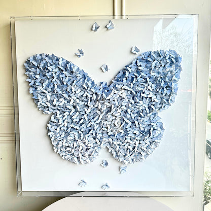 Flutter – Butterfly inspired Premium Wall Art with Acrylic Frame ~ 3.5 ft x 3.5 ft