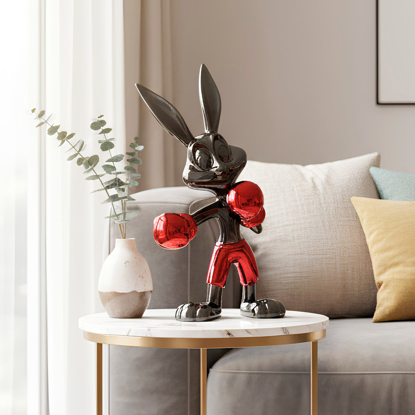 Knockout - Boxing Bunny Showpiece ~ 2 ft Tall