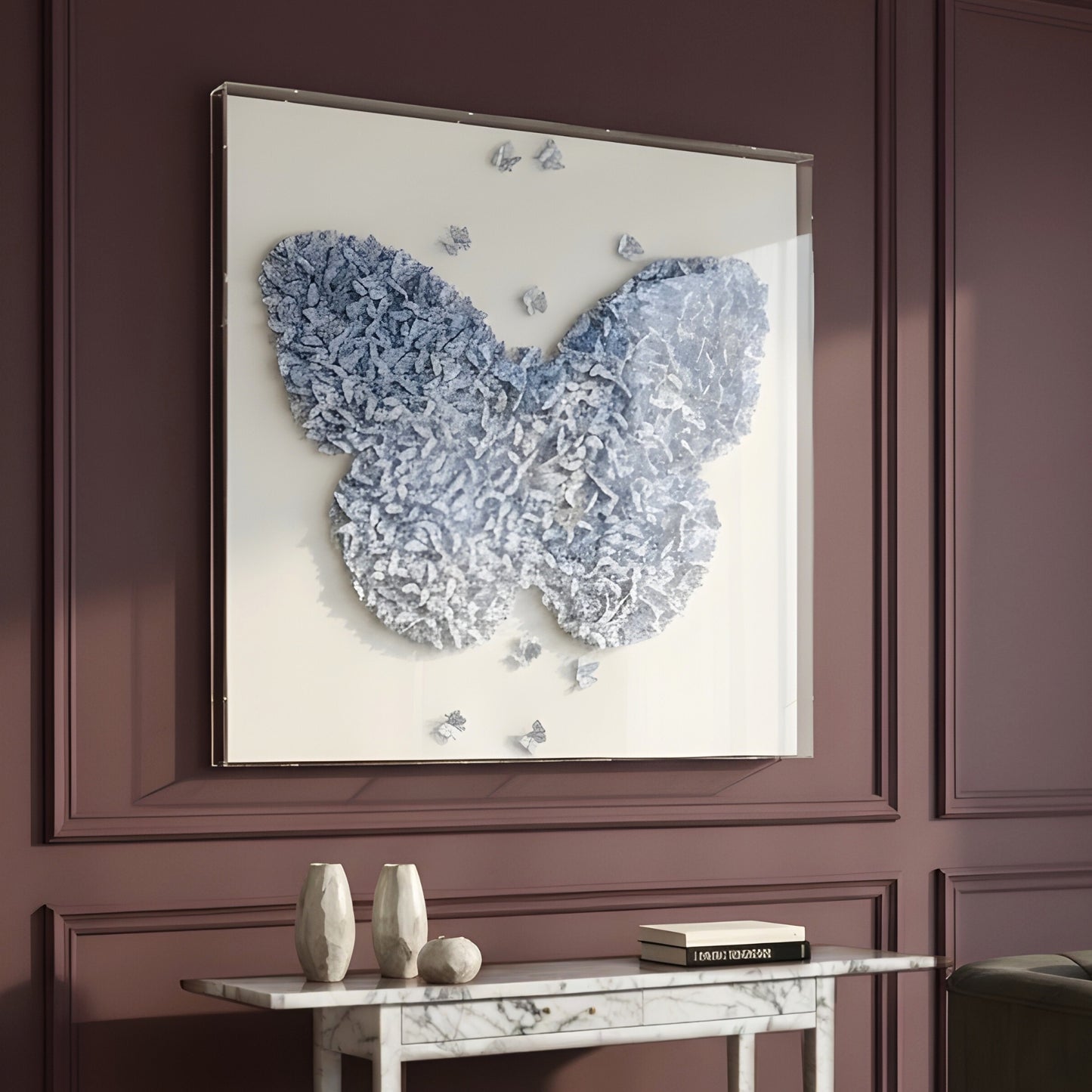 Flutter – Butterfly inspired Premium Wall Art with Acrylic Frame ~ 3.5 ft x 3.5 ft