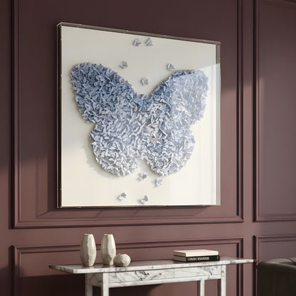 Flutter – Butterfly inspired Premium Wall Art with Acrylic Frame ~ 3.5 ft x 3.5 ft