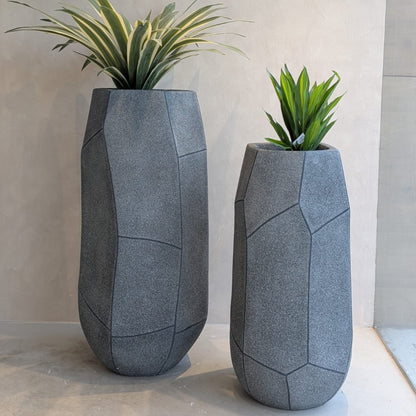 Terra ~ 4 ft & 3 ft Stone Finish Large Plant Pots