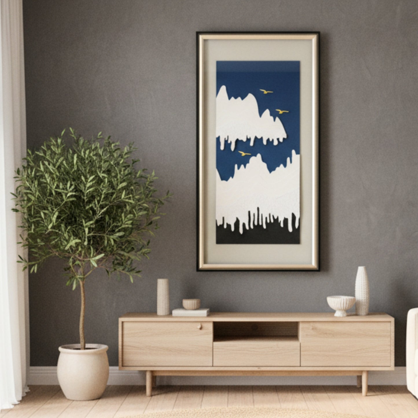 Skyrise - Mountains & Nature Inspired Premium Wall Art ~ 5.5 ft Tall
