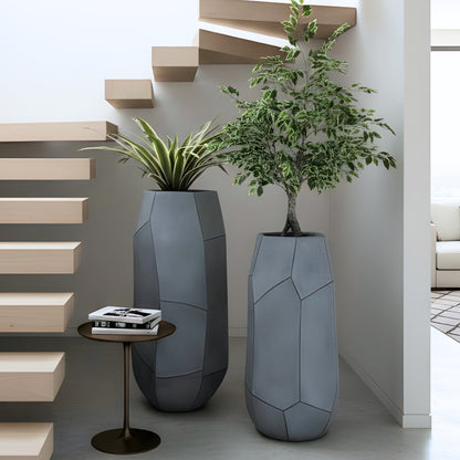 Terra ~ 4 ft & 3 ft Stone Finish Large Plant Pots